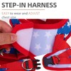 PUPTECK Adjustable Dog Harness Collar and Leash Set Step in