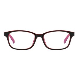 Suertree Myopia Glasses Lightweight Myopia Glasses Fashion Distance Glasses for Men and Women, red