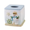 Avanti Linens Coastal Snowman Collection, Tissue Cover, Multicolor