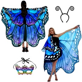 Butterfly Costume Women Monarch Butterfly Wings Adult Moth Wings Two Layer Cape