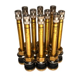 KEX Ten TR571 Straight Brass Clamp in Tubeless 3 3/8" inch Truck or Bus Valve Stems