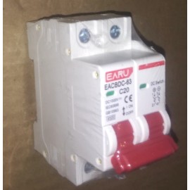 EARU DC 1000V Solar Mini Circuit Breaker Overload Protection Switch 6A/10A/16A/20A