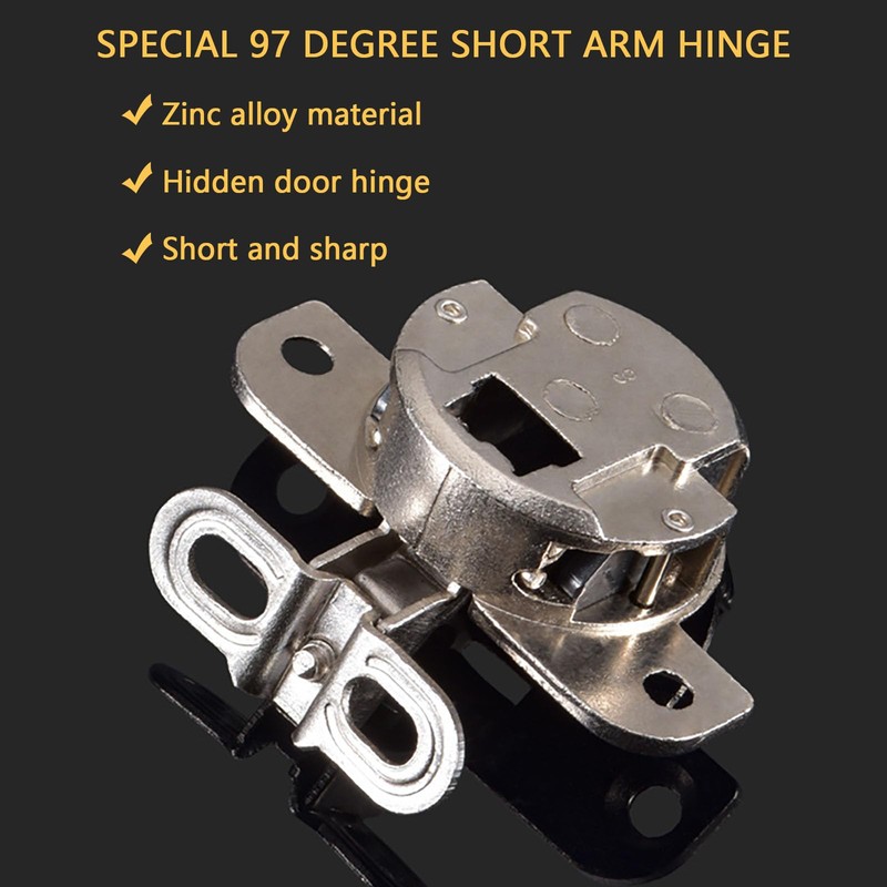 2Pcs Adjustable Page Turning Axis Reliable Cabinet Hinges Alloy Heavy-Duty