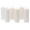 Stonebriar 80 Hour Long Burning Unscented Pillar Candles, 3x8, White