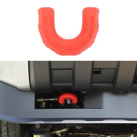 Car Tow Hitch Trailer Ring Protective Cover Rubber Compatible with Toyota Tacoma 2024 2025, Car Front Protection Accessories (Red)