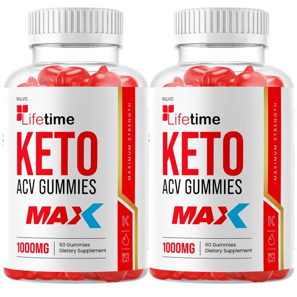 (2 Pack) Lifetime Max Keto Gummies - Advanced Formula Life Time Keto ACV Gummies (120 Gummies)