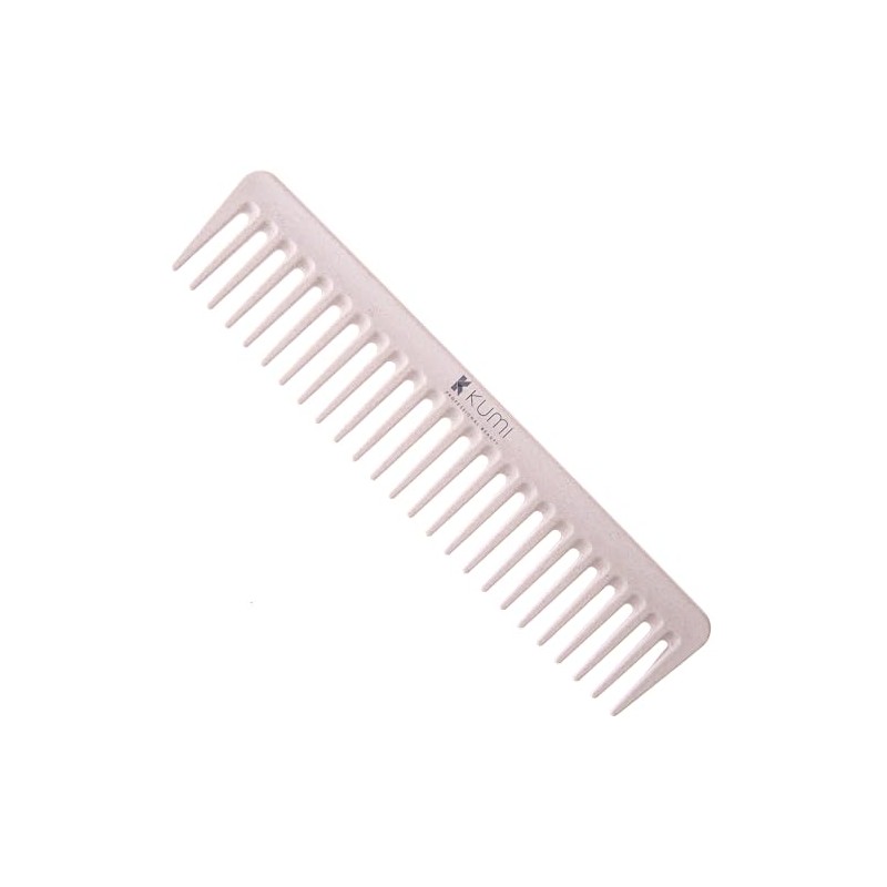 Kumi Wheat Eco-Friendly Long Wide Tooth Detangling Comb Oatmeal colour