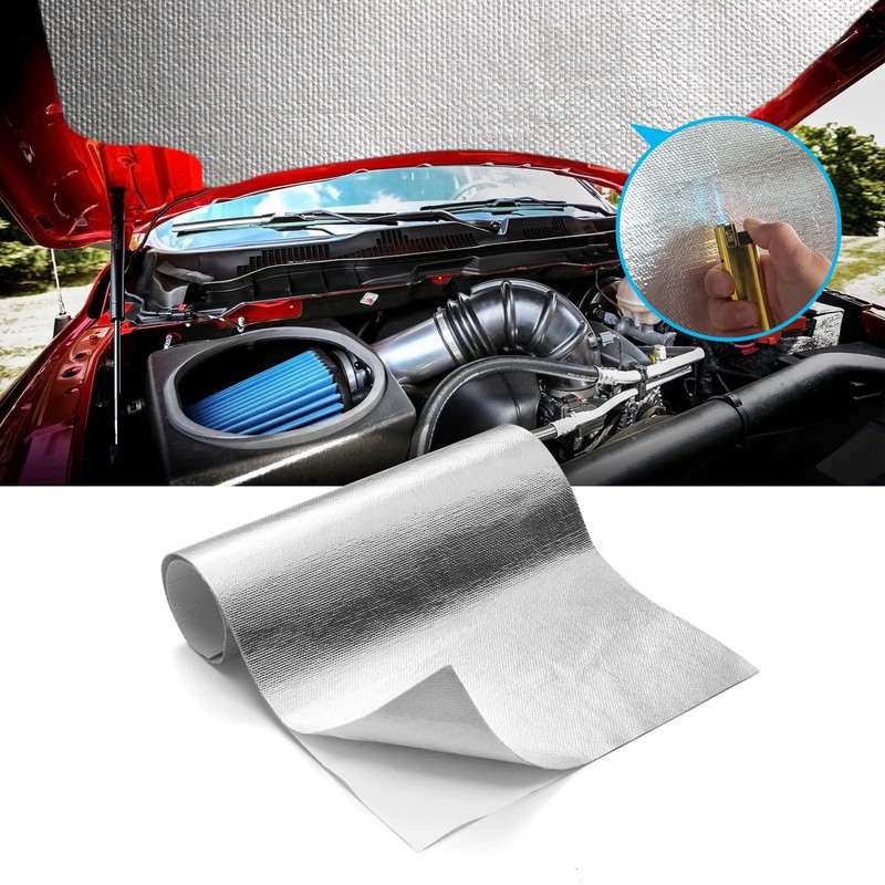 FLASLD Aluminized Heat Shield Thermal Barrier Adhesive Backed Heat Sleeve