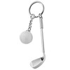 AUTOZOCO Golf Keychain and Metal Bat, Golf Theme Keyring, Miniature