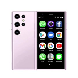 S23 Pro Smartphone 3.0 Inch 3D Glass Ultra Thin WiFi Dual Cameras 3G Card Pocket Phone for 8.1 Best Backup Phone (Purple)