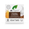Dr Organic Shampoo & Conditioner Bar Coconut & Orange Curly & Thick Hair 75g