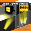 WEISEN 3'' 48W Amber LED Pod Ditch Light Mount Wire