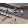 Gedotec Samra Single Coat Hook Square Coat Hook Matt Chrome