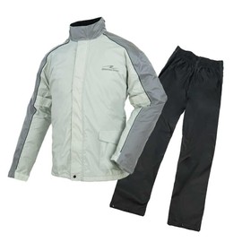 Rough & Road RR7815 Dual Tex Compact Rain Suit Top and Bottom Set, Motorcycle Accessories, Platinum Silver, BLL, LL Size Wide Type