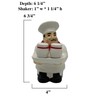 ACK White Chef Hand Painted Ceramic Refillable Salt and Pepper