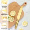 Gold Knife Set，8Pcs Gold Titanium-Coated Dishwasher Safe Kitchen Knife Block