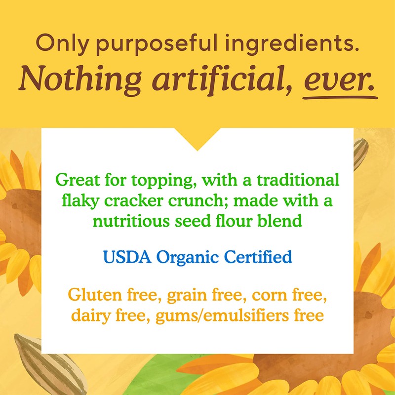 Simple Mills Organic Seed Crackers, Original - Gluten Free, Vegan,