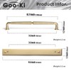 Goo-Ki 7.56" c-c Champagne Bronze Cabinet Drawer Pulls with Backplate/Base