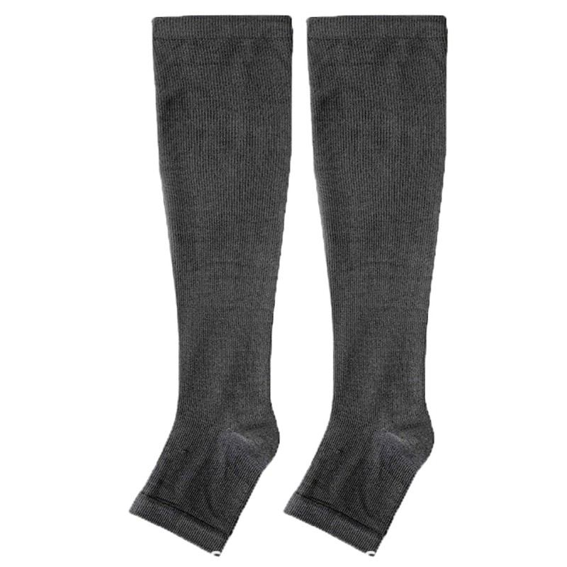 Men's Not Too Strong, Weak Compression Open Toe High Socks