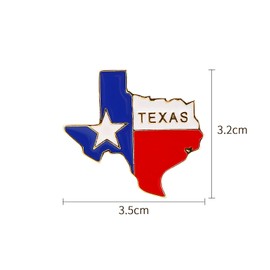 Texas State Shaped Map Lapel Metal Pin Enamel Brooch Keepsake Beautifully Designed for Backpack Hat
