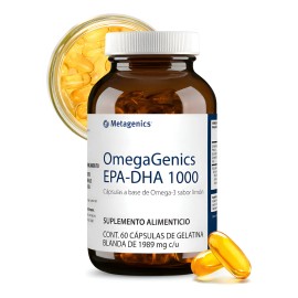 Omegagenics Epa-dha 1000 Suplemento Omega 3 60 Cápsulas Sabor Limón Metagenics