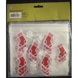 Nicole’s Kitchen Christmas Party Treat Bags With Zip Seal - 18 Count - NEW - Christmas Stocking