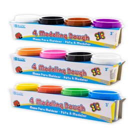 BAZIC Modeling Dough 4 Oz, Assorted Primary Colors, Non Toxic Soft DIY Modeling Clay for Art and Crafts, Sculpting, Artist Kids Children Gift, 1 Unit, Random Color