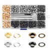 400pcs Grommet Eyelets Tool Kit 6mm with 3pcs Installation Tools,Gromette