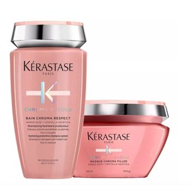 KERASTASE Chroma Absolu Kit Tratamiento Para Cabello Teñido Shampoo Bain Chroma Respect (250 Ml) y Mascarilla Capilar (200 Ml)
