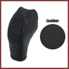HEROFFIX Car Faux Leather Gear Shift Knob Cover Black with