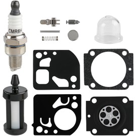 CARBBIA Carburetor Kit 4180 007 1035 for Stihl HT102 HT103 HT131 HT132 HT133 FS89 FS91 FS111 FS131 FS311 KM91 KM111 KM131 FC91 FC96 FC111 BT131 Carb Rebuild Gasket Kit Spark Plug Fuel Filter Needle