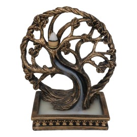 Forest Crann Bethadh Celtic Willow Tree of Life Backflow Incense Cone Burner