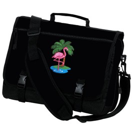 Pink Flamingo Laptop Bag Flamingos Computer Bag or Messenger Bag