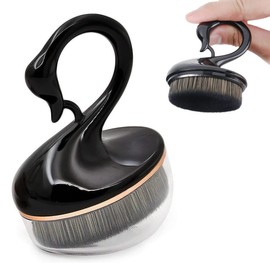 Miss Rui Foundation Makeup Brush Flat Top Kabuki Hexagon Flawless Powder Brush for Blending Liquid, Face Blush Liquid, Cream or Cosmetics (Black)