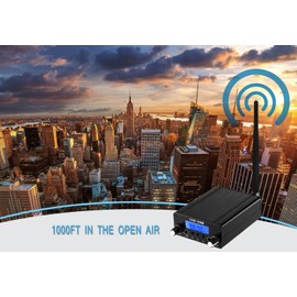 AZWang 1000FT FM Transmitter,Long Range Stereo Mini Radio Station for Church Drive-in Movie, Church Parking Lot, Lights Fireworks Show