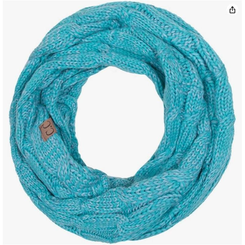 CC Comfy Infinity Scarf | 2-Tone - Color: #14 Turquoise