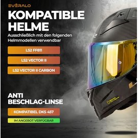LS2 FF811 Visor (Gold Chrome)