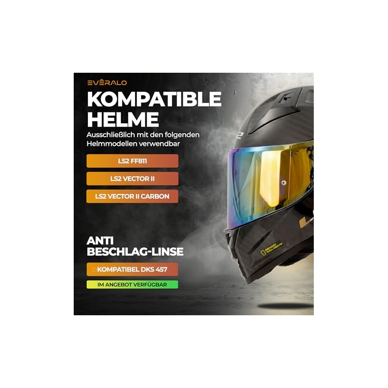 LS2 FF811 Visor (Gold Chrome)