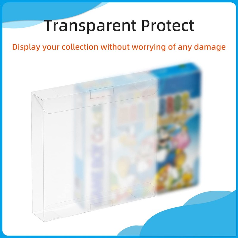 Mcbazel Pack of 10 Transparent Plastic Protective Cases for GameBoy/GameBoy