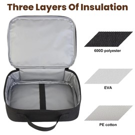 Vexilon Insulated Lunch Bag Kids, Reusable Capybara Lunch Bag with Adjustable Strap, Waterproof and Leakproof Childrens Picnic Bags, Portable Thermal Cooler Bags for Work School Outdoors