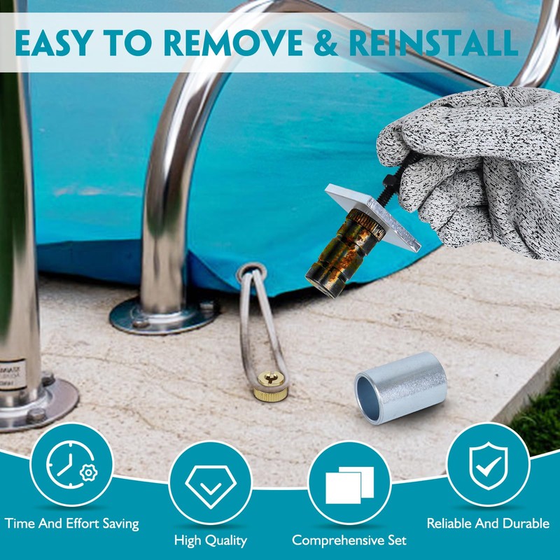 Zylorix One-Stop Pool Anchor Removal Tool Kit with 5 PCS