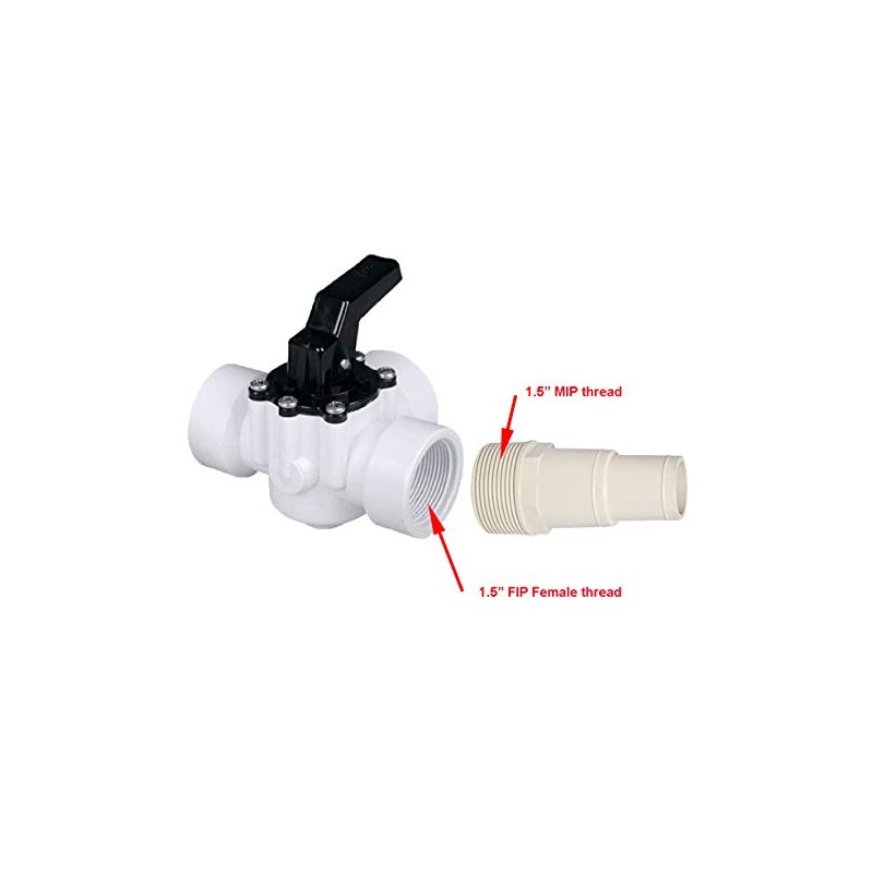 ATIE Pool & Spa 3-Way Diverter Valve with 1-1/2" Female