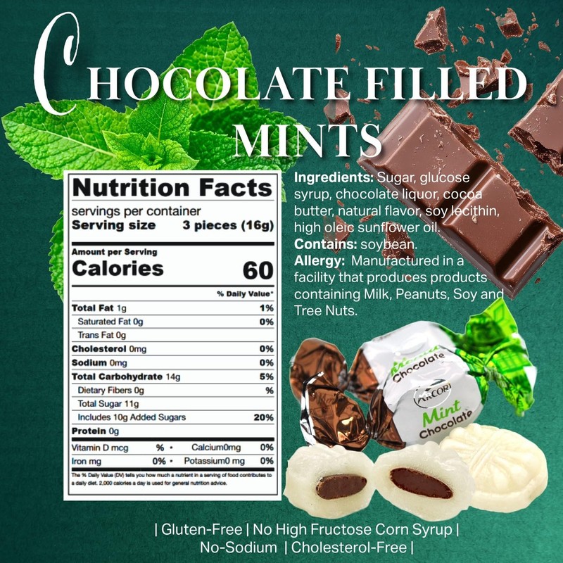 SweetGourmet Premium Chocolate Filled Mints | Arcor Hard Candy |
