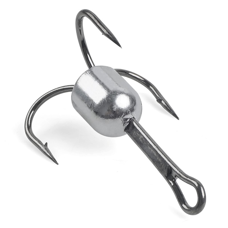 Weighted Treble Hooks Saltwater Snagging Hooks Fishing Hooks,5pcs Sharp Treble