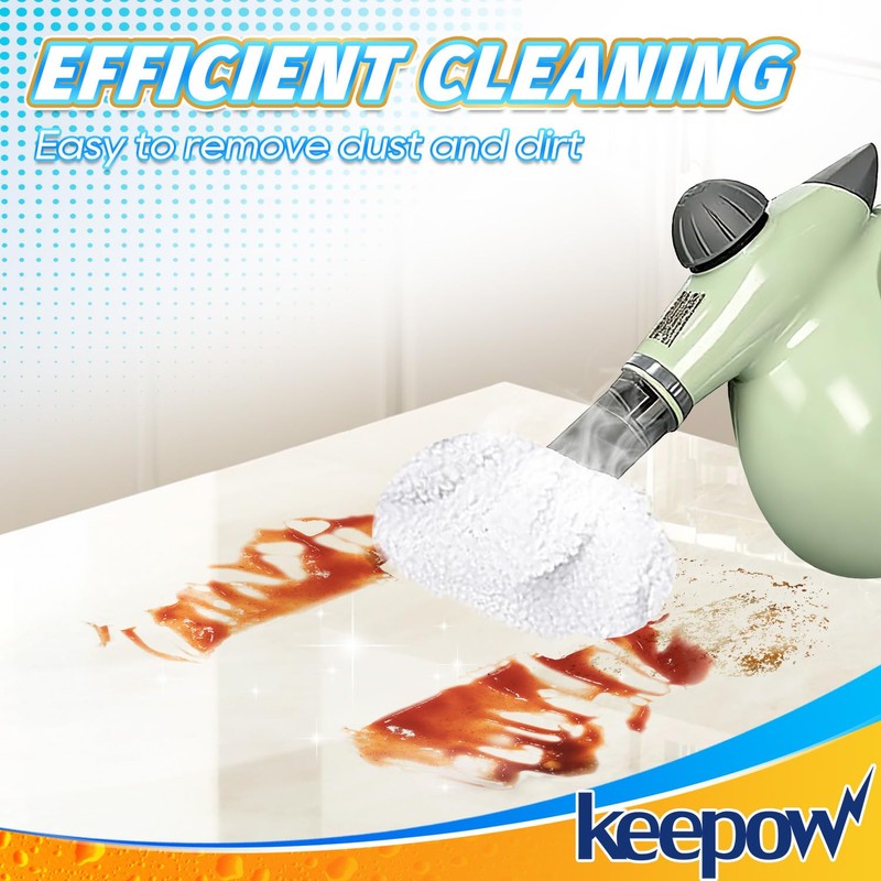 KEEPOW Universal Microfiber Cloths for Handheld Steam Cleaner Attachments Compatible
