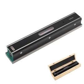 YILIKISS 12 Inch Master Precision Level with Wooden Box, Accuracy 0.0002/10,Strip Level for Checking the Work of Machinists Toolmakers, 300mm Professional Master Precision Level in Fitted Box