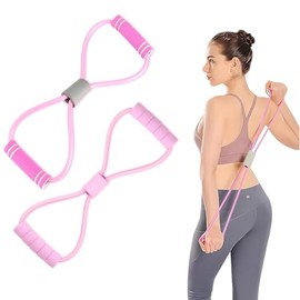 2PCS Ligas De Resistencia, Bandas De Resistencia Figura 8, Bandas Elásticas para El Entrenamiento De Yoga o Pilates