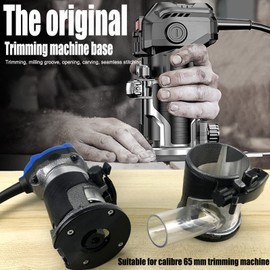 Router Table Dust Collection, Trimming Machine Base, Adjustable Aluminium Alloy Diving Router Base with Dust Collection Cover, Valentine's Day Gift