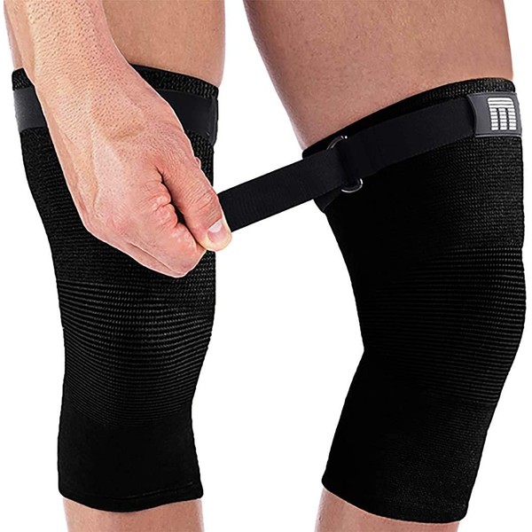 Mava Sports Knee Support Sleeves (Pair) for Joint Pain & Arthritis Relief, Improved Circulation Compression – Effective Support for Running, Jogging, Workout