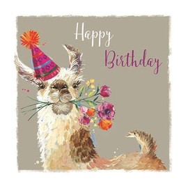 Artistic Greeting Card (LD-II0980) - Birthday - Llama Fiesta - from The Wildlife Range